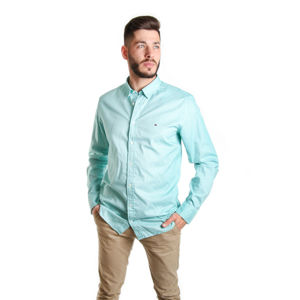 Tommy Hilfiger pánská zelená košile s kostkou - XXL (301)